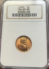 1945 Lincoln Cent MS67 Red NGC