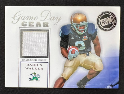 DARIUS WALKER 2007 Press Pass SE Game Day Gear Jersey Rookie Card RC Notre Dame