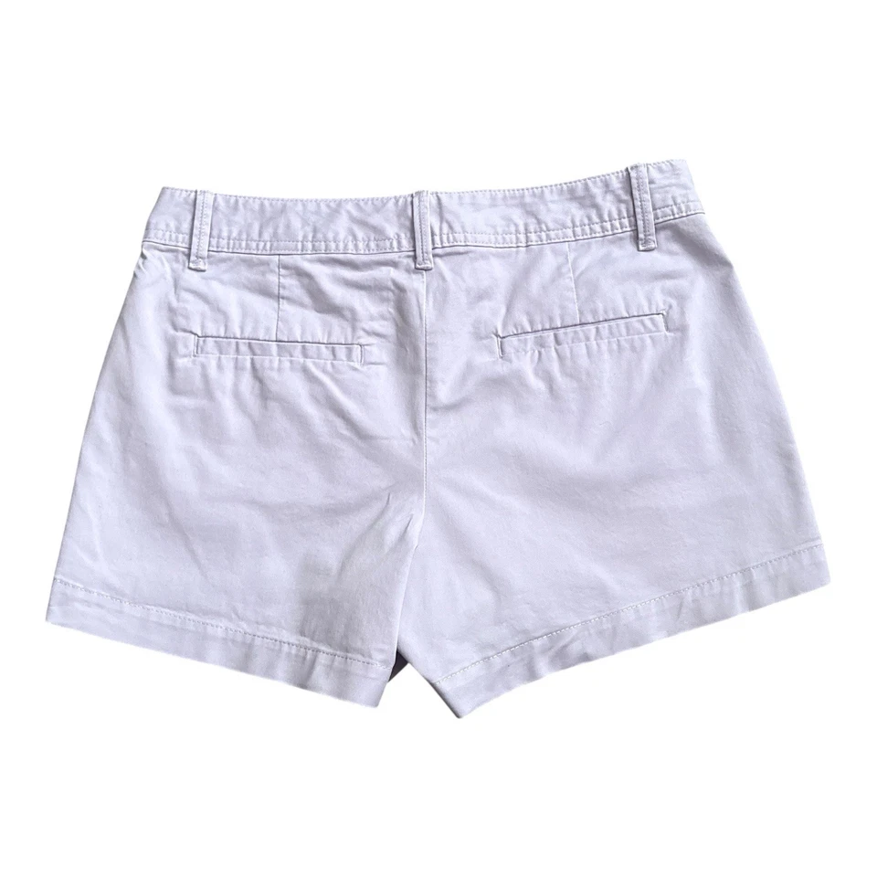 Shorts chino City feminino GAP for Good tamanho 4 sarja roxa mistura de algodão - Imagem 2 de 4