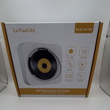 LeTaoCity KC-909 Wall Mountable CD Player White 1 Disc Capacity Plays CD