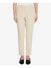 TOMMY HILFIGER Womens Beige Twill Skinny Ankle Pants 4