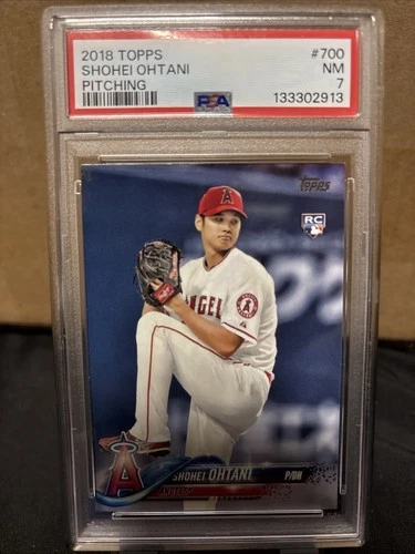2018 Topps Shohei Ohtani #700 Pitching (RC) Psa 7