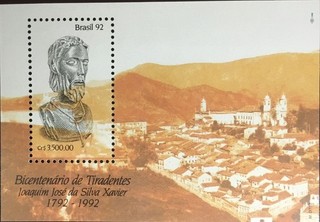 Minishoja Brasil 1992 Silva Xavier MNH