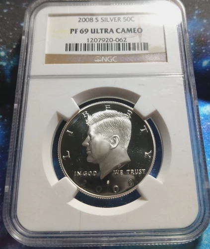 2008 S KENNEDY HALF DOLLAR SILVER NGC PR 69 ULTRA CAMEO