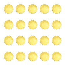 20 Pcs Quartz Pearl Balls, 12mm Round Glass Crystal Loose Beads, Clear Yellow