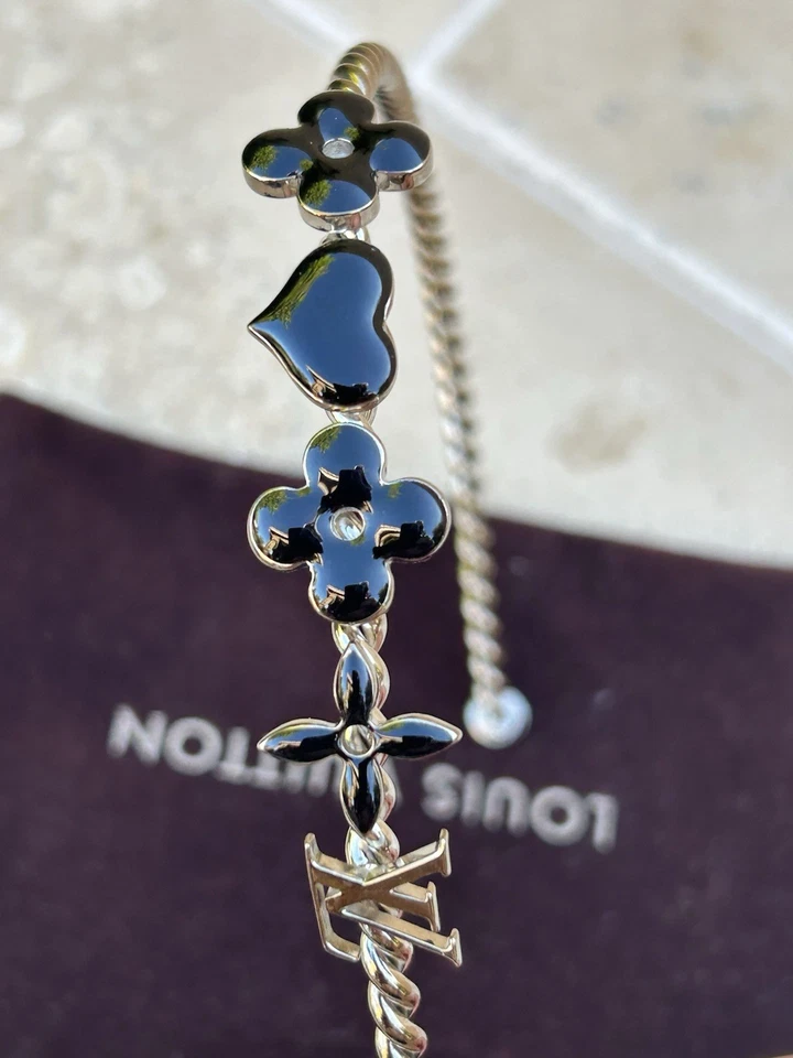 Authentic Louis Vuitton Silver Rope & Black Motif’s Headband-Vintage-Very Rare - Image 3 of 4