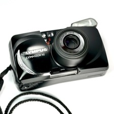 Film Camera Olympus mju Zoom 140 Black Vintage 35mm 38-140mm Lens Point & Shoot.