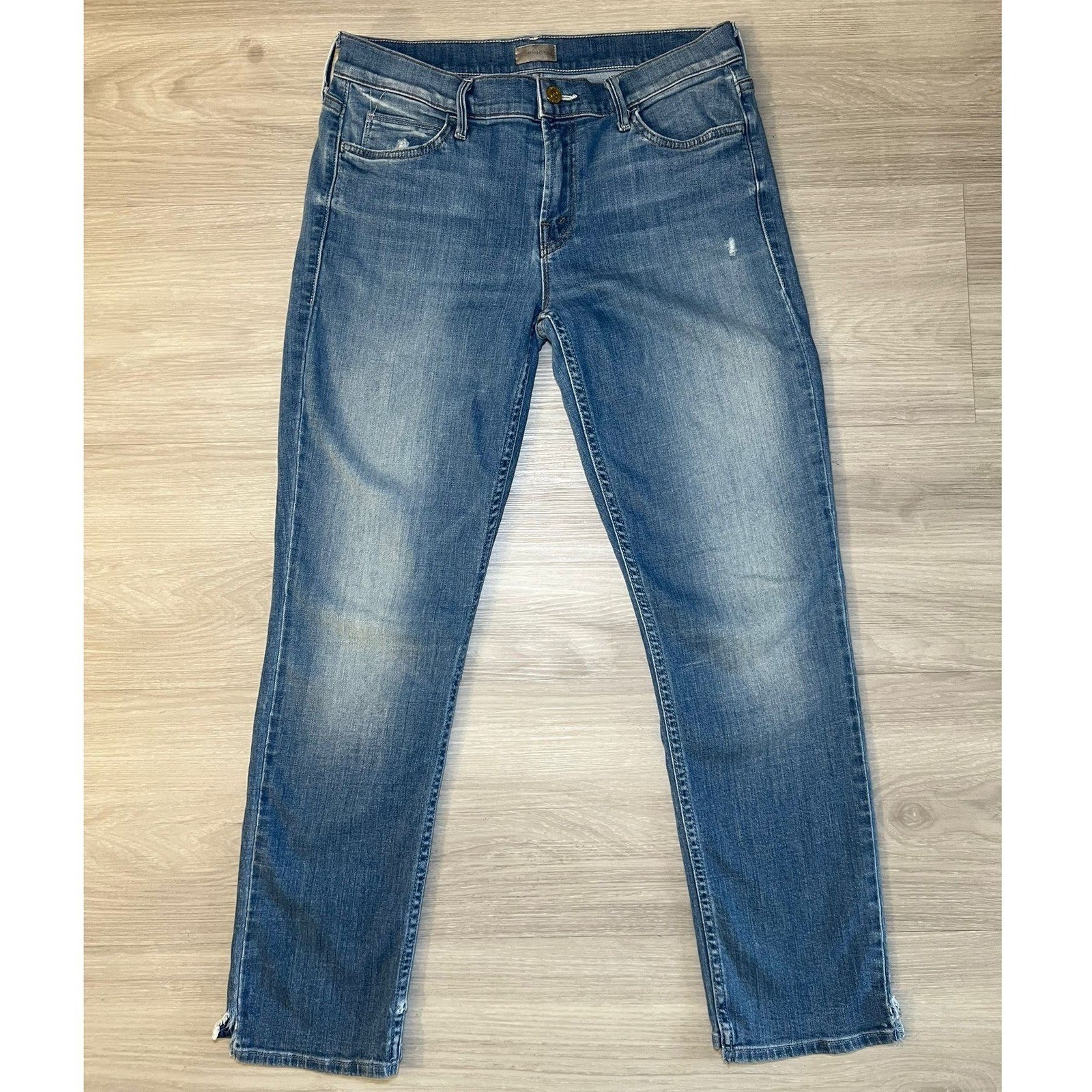 MOTHER Denim Skinny Jeans Women Size 29 Blue Wash Mid Rise