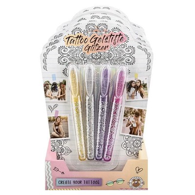 FESTIVAL FEELINGS Tattoo Gelstifte Glitzer 4er-Set