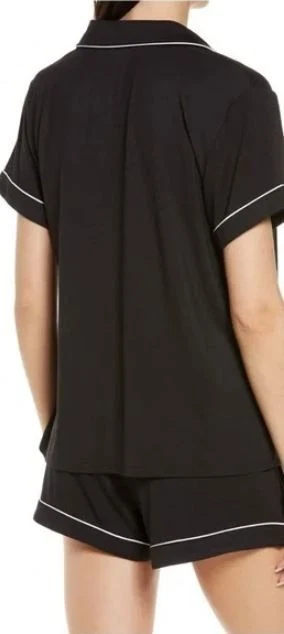 Conjunto de pijama corto Nordstrom lencería ecológica Moonlight para mujer en negro pequeño $65 Foto 3 de 4