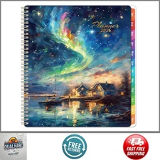 2026 Planner Weekly Monthly Calendar Jan–Dec Tabs Pocket 8.5"x11" Organizer