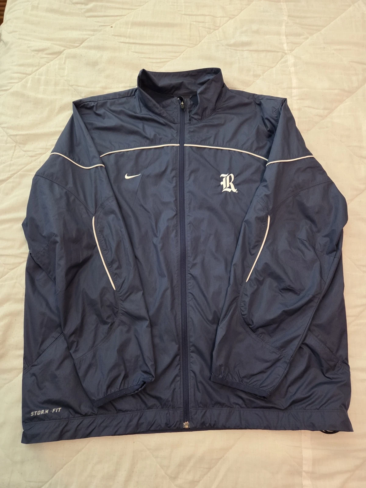 Nike Storm Fit Jacket Blue University Rice Owls Long Sleeve Windbreaker NCAA