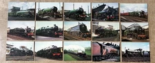 Set Of 15 British Steam Locomotives Postcards.
