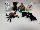 Ty Beanie Babies Halloween Lot of 6 Vintage 90s Collectible Toys