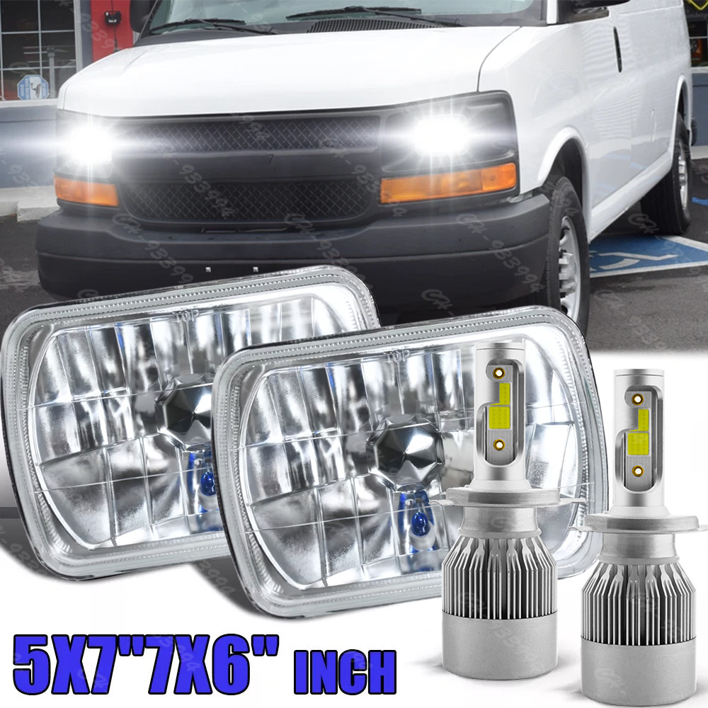 5X7" LED Headlight Hi-Lo Beam For Chevy Express Cargo Van 1500 2500 3500