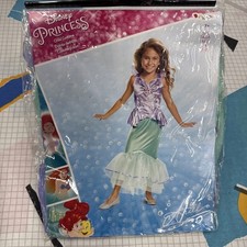 Ariel Little Mermaid Disney Princess Dress Movie Youth Costume Girl's M 7-8
