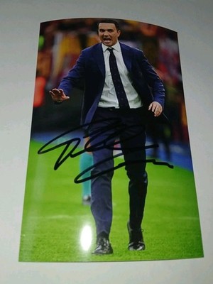 Signiertes Foto Raffaele Palladino Atalanta Bergamo NEU 