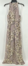 Sienna Sky Preowned Womens Purple Floral Halter Neck Sleeveless Maxi Dress