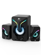 OR O R O W Computer Speakers,Mini PC Speakers with Subwoofer,2.1 Black