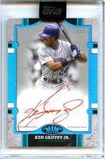 KEN GRIFFEY JR. 2024 TOPPS TIER ONE PLATINUM RED INK AUTO SP 1/1 MARINERS