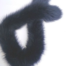 Pelzschal Pelzkragen Blaufuchs Nachtblau Dunkelblau Geschenkidee  Federleicht 