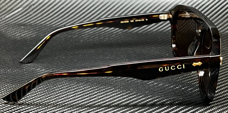 GUCCI GG1263S 006 Brown Havana Medium Men's 57 mm Sunglasses - Image 4 of 4
