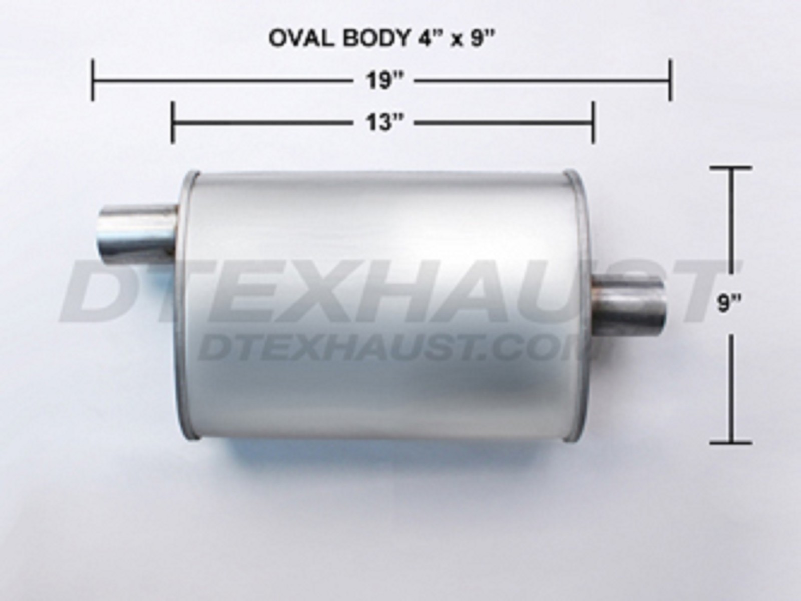 FLOW IIIE 49302 MUFFLER 2" INLET OFFSET CENTER 4 x 9 ECONOMY DOUBLE