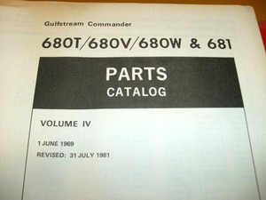 Gulfstream Aero Commander 680T, 680V, 680W & 681 Parts Manual