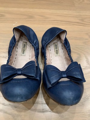 bright blue flat shoes