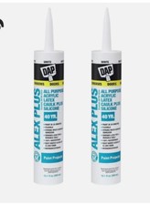 DAP INC 18152 10.1oz White Alex Plus Acrylic Latex Caulk with Silicone pack 2