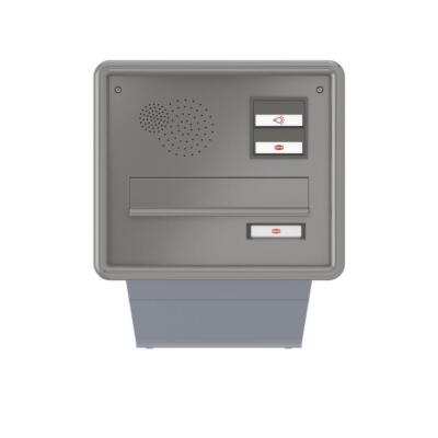 RENZ Einbaubriefkasten Sprechfeld RAL 9007 260x270-405mm Aluprofilrahmen