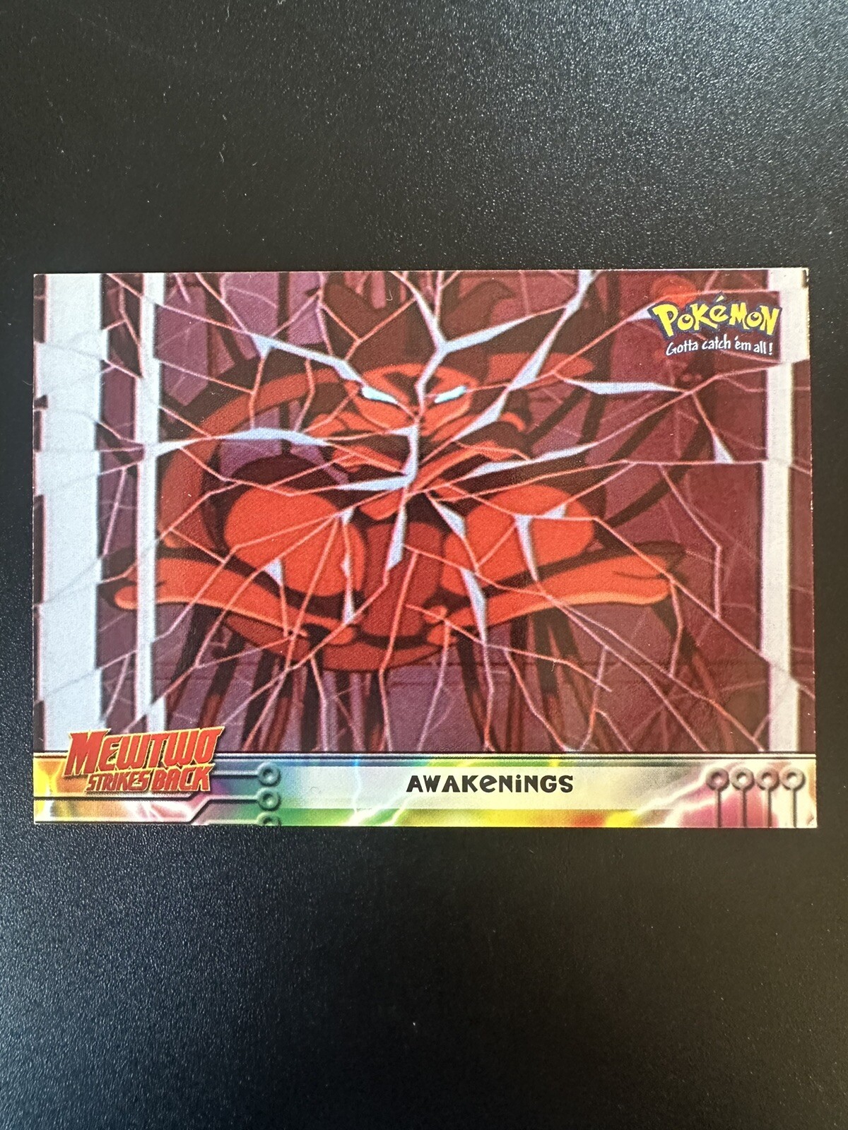 Pokemon Card AWAKENINGS #2 Mewtwo Strikes Back Pokemon TOPPS  Blue Logo EXC/NM!!