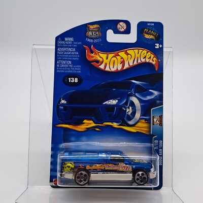 Hot Wheels 2003 Work Crewsers Wolfman Pizza DODGE RAM 1500 Blue #138 On Card