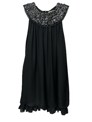 white christmas dresses Foil Floral Trapeze Halter Dress In Black Gold
