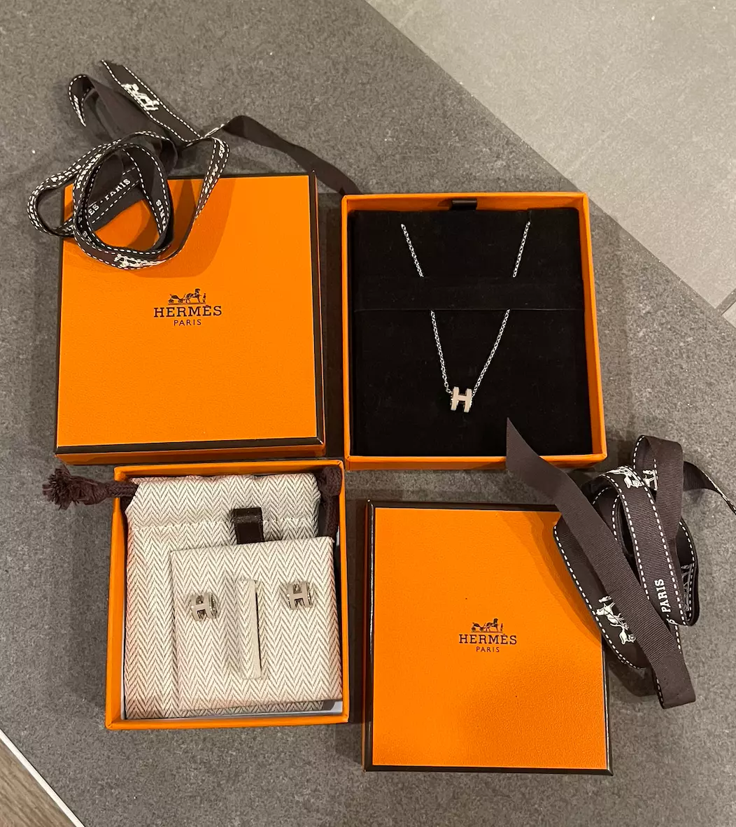 Hermes Pop H necklace and earrings