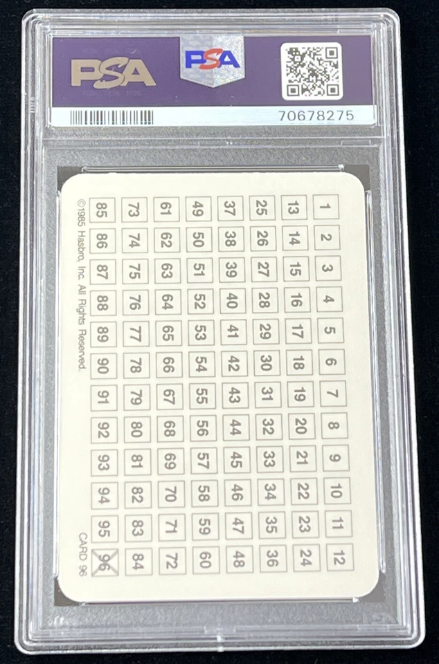 1985 HASBRO TRANSFORMERS #96 ACTION CARDS CHECKLIST PSA 9 MINT POP 5 - Image 2 of 3