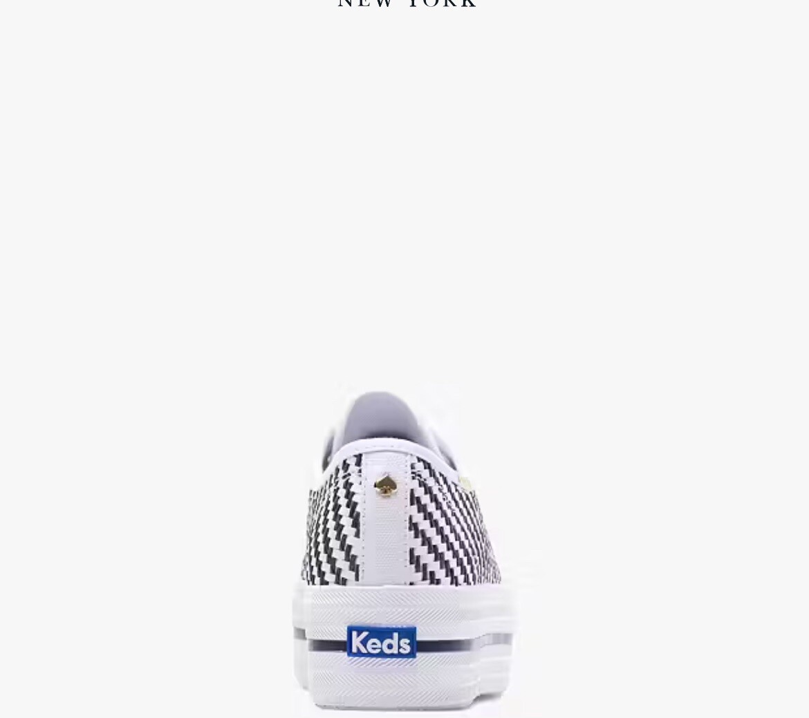 Keds X Kate Spade New York Triple Up Woven Sneakers Women's 8 NEW SOLD OUT image 2