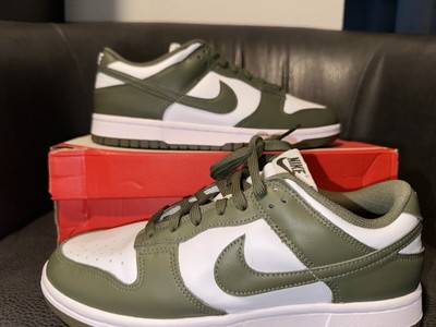 New   9.5W/8M - Women s Dunk Low   Medium Olive   DD1503-120- Damage Box