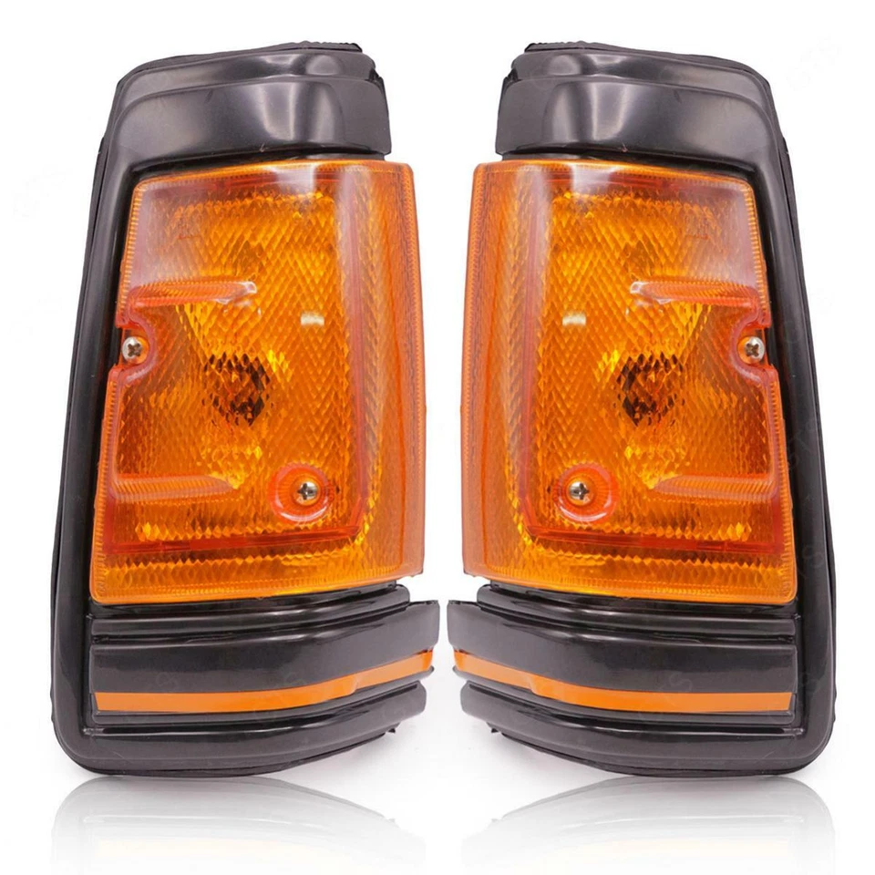 Set Black Turn Signal Marker Corner Light For Nissan Datsun 720 Sd23 D23 1983 86 - Image 3 of 4