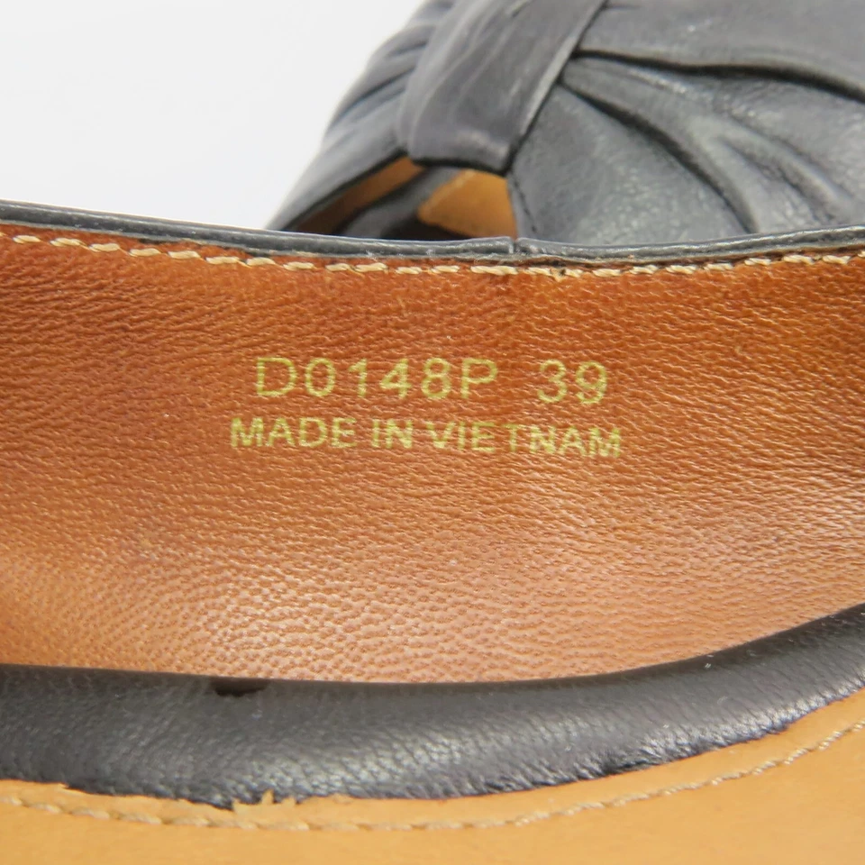 Zapatos de salón GEOX Respira Peep-Toe para mujer talla 8,5 M-9 M (EU 39) cuero negro tacones de 1,5" Foto 2 de 4