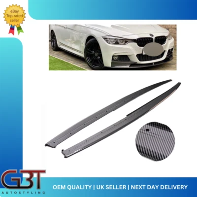 GBT-AUTOSTYLING FOR BMW F30 F31 M PERFORMANCE STYLE SIDE SKIRT EXTENSION BLADE CARBON LOOK 12-19