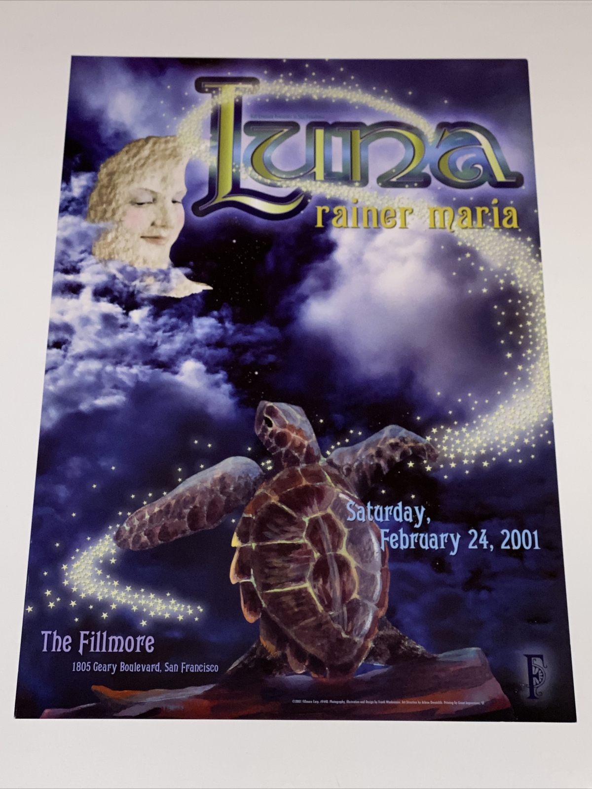 Maria Turtle Luna MOON Rainer Maria TURTLE GOD Original Concert Poster Fillmore | eBay