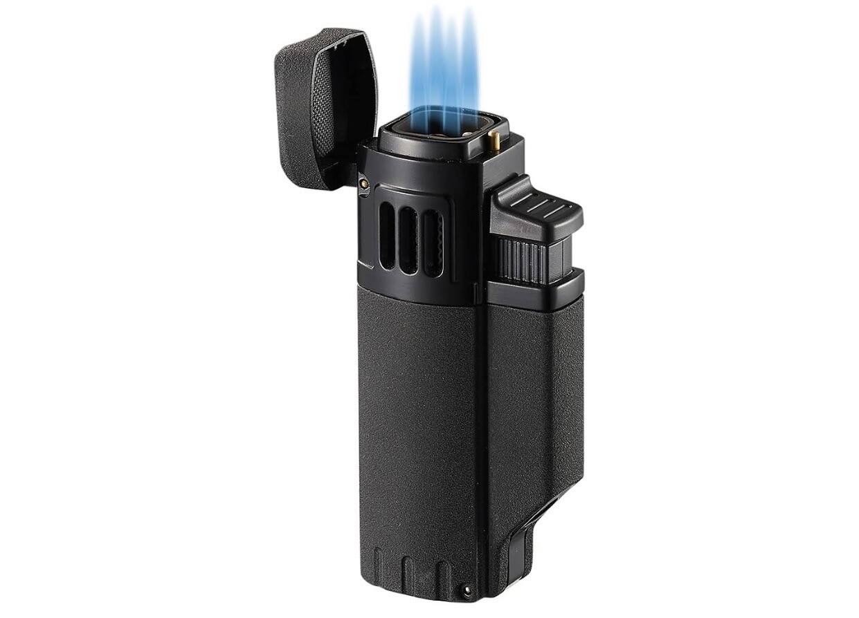 Visol Contempo Quad Flame Torch Lighter, butane fuel, Cigar 