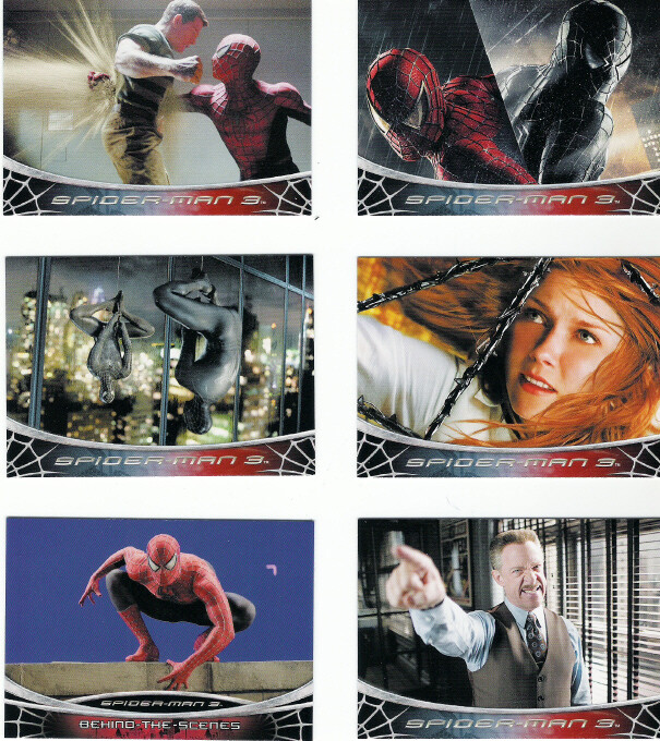 SPIDER-MAN 3 COMPLETE SET OF 70 MARVEL MOVIE CARDS + 8