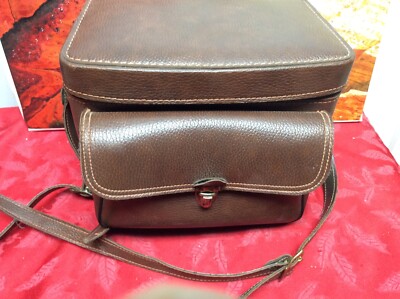 Vintage Brown  Faux Alligator Hard Bag Camera Case Strap 11''x8''x8''