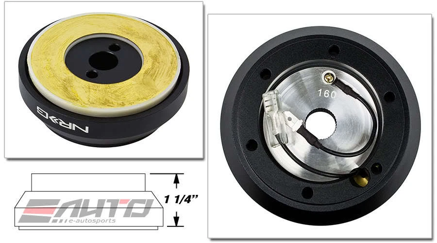 Buje corto volante NRG SRK-160H + negro Gen2 liberación rápida con anillo de carbono Foto 3 de 4