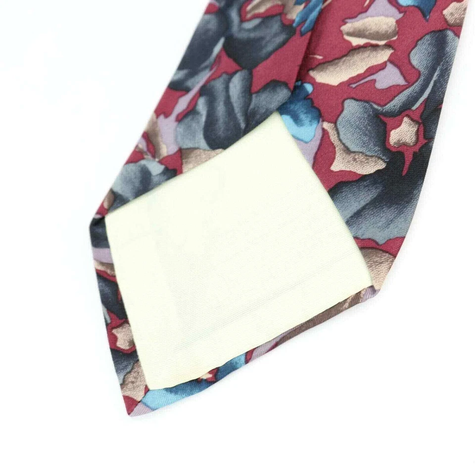 Corbata de cuello para hombre Enrico Coveri floral de seda italiana Foto 4 de 4