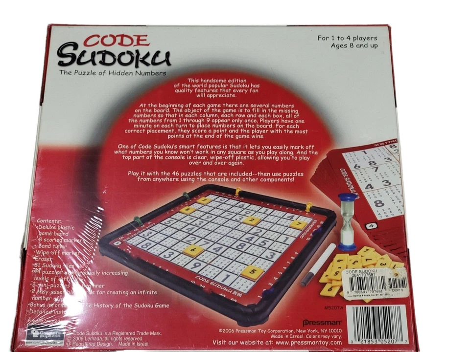 New Code Sudoku Deluxe Game Board and Pieces by Pressman - Image 3 of 4