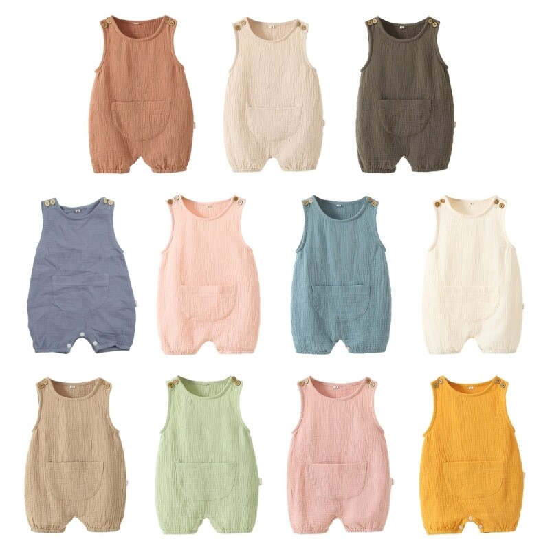 Summer Baby Clothes Muslin Jumpsuit Sleepwear Infant Romper