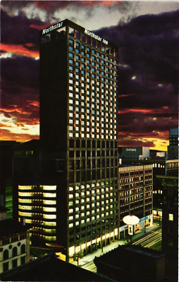 #ad The NorthStar Inn Winnipeg OB8 Canada At Night C1950 Unposted Vintage Postcard $7.95